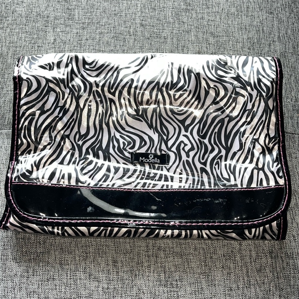 Modella Zebra print Travel / Cosmetic Bag
